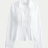 Chemise en popeline stretch style smoking Chemise en popeline stretch style smoking