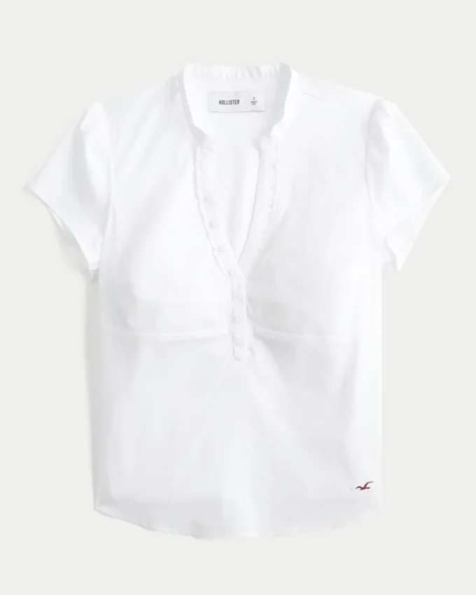 Chemise Henley à manches courtes et col en V Chemise Henley à manches courtes et col en V