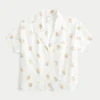 Chemise à manches courtes en coton Oxford