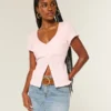 Chemise à manches courtes en popeline extensible texturée Chemise à manches courtes en popeline extensible texturée