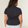 Chemise à manches courtes en popeline stretch boutonnée Chemise à manches courtes en popeline stretch boutonnée