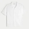 Chemise à manches courtes en seersucker
