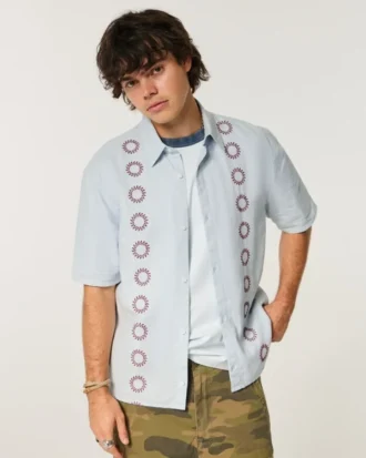 Chemise à manches courtes et rayures