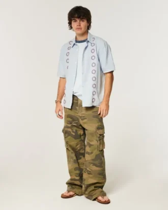Chemise à manches courtes et rayures