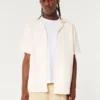 Chemise à manches courtes texturée décontractée