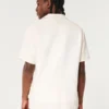 Chemise à manches courtes texturée décontractée