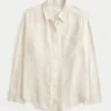 Chemise oversize en lin mélangé Chemise oversize en lin mélangé