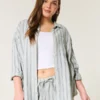 Chemise oversize en lin mélangé Chemise oversize en lin mélangé