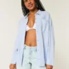 Chemise oversize en lin mélangé Chemise oversize en lin mélangé