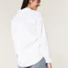 Chemise oversize en lin mélangé