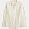 Chemise oversize en lin mélangé Chemise oversize en lin mélangé