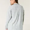 Chemise oversize en lin mélangé Chemise oversize en lin mélangé