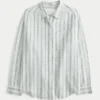 Chemise oversize en lin mélangé Chemise oversize en lin mélangé