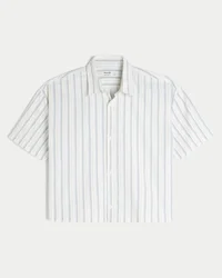 Chemise Oxford à manches courtes et coupe très carrée