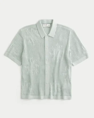 Chemise-pull à manches courtes et coupe carrée