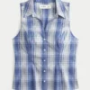 Chemise sans manches boutonnée Chemise sans manches boutonnée