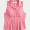 Chemise sans manches boutonnée