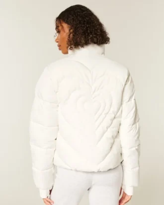 Doudoune zippée à motif