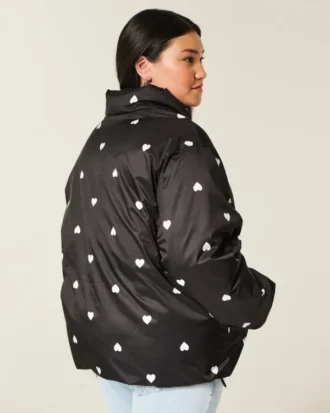 Doudoune zippée à motif
