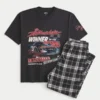 Ensemble t-shirt graphique Dale Earnhardt NASCAR et pantalon de pyjama en flanelle Ensemble t-shirt graphique Dale Earnhardt NASCAR et pantalon de pyjama en flanelle