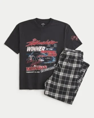 Ensemble t-shirt graphique Dale Earnhardt NASCAR et pantalon de pyjama en flanelle