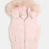 Gilet à capuche Y2K avec bordure en fausse fourrure Gilet à capuche Y2K avec bordure en fausse fourrure