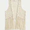 Gilet à franges facile à crocheter