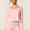 Gilly Hicks Top à manches longues et encolure dégagée Always Cozy Waffle Gilly Hicks Top à manches longues et encolure dégagée Always Cozy Waffle