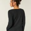 Gilly Hicks Top à manches longues et encolure dégagée Always Cozy Waffle Gilly Hicks Top à manches longues et encolure dégagée Always Cozy Waffle