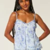 Haut babydoll facile en mousseline Haut babydoll facile en mousseline