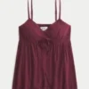 Haut babydoll froissé brillant