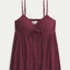 Haut babydoll froissé brillant