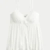 Haut babydoll froissé brillant Haut babydoll froissé brillant
