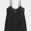 Haut babydoll froissé brillant