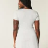 Haut babydoll à manches courtes et col Henley Haut babydoll à manches courtes et col Henley