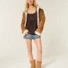 Haut babydoll à manches longues et col Henley Haut babydoll à manches longues et col Henley