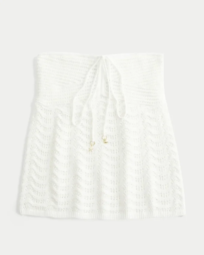 Haut babydoll sans bretelles facile à enfiler, style crochet Haut babydoll sans bretelles facile à enfiler, style crochet