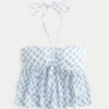 Haut babydoll à volants et dos nu Haut babydoll à volants et dos nu