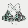 Haut de bikini à armatures et bretelles croisées dans le dos à motif floral Haut de bikini à armatures et bretelles croisées dans le dos à motif floral
