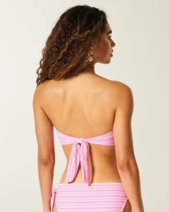 Haut de bikini bandeau à anneaux