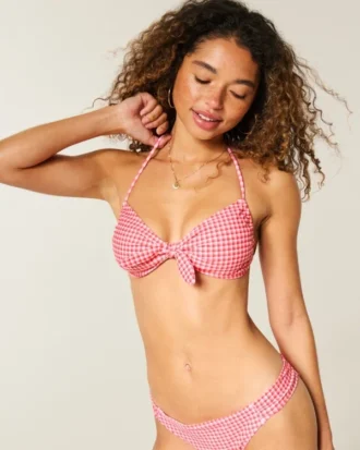 Haut de bikini bandeau à nouer sur le devant