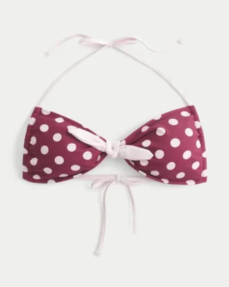 Haut de bikini bandeau à nouer sur le devant