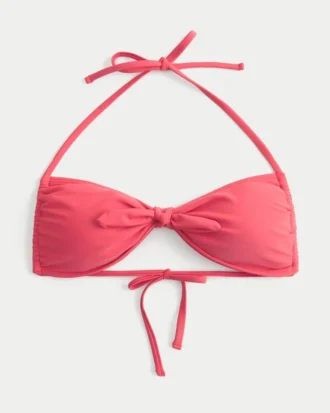 Haut de bikini bandeau à nouer sur le devant
