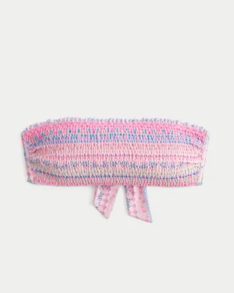 Haut de bikini bandeau smocké