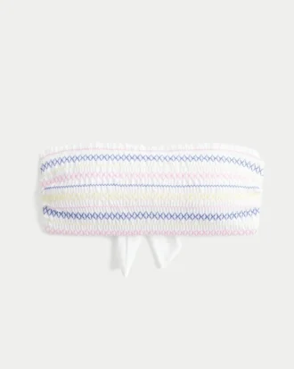 Haut de bikini bandeau smocké