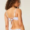 Haut de bikini échancré côtelé