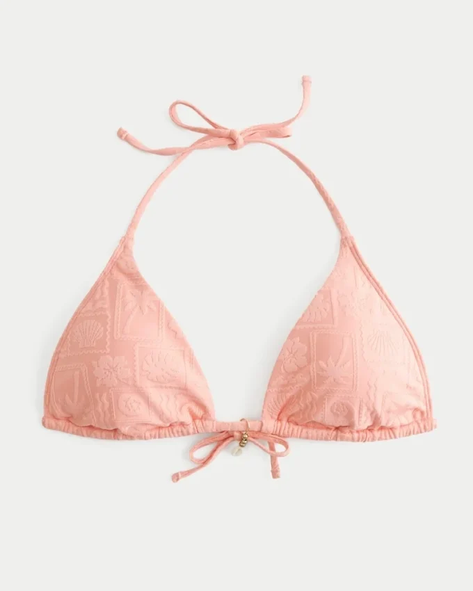 Haut de bikini jacquard multi-positions