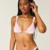 Haut de bikini triangle à bretelles smockées Haut de bikini triangle à bretelles smockées