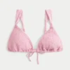 Haut de bikini triangle à bretelles smockées Haut de bikini triangle à bretelles smockées