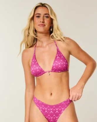 Haut de bikini triangle multi-positions scintillant